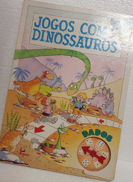 Jogos com Dinossauros, Livro com 7 Jogos - vintage - Impala - 1992