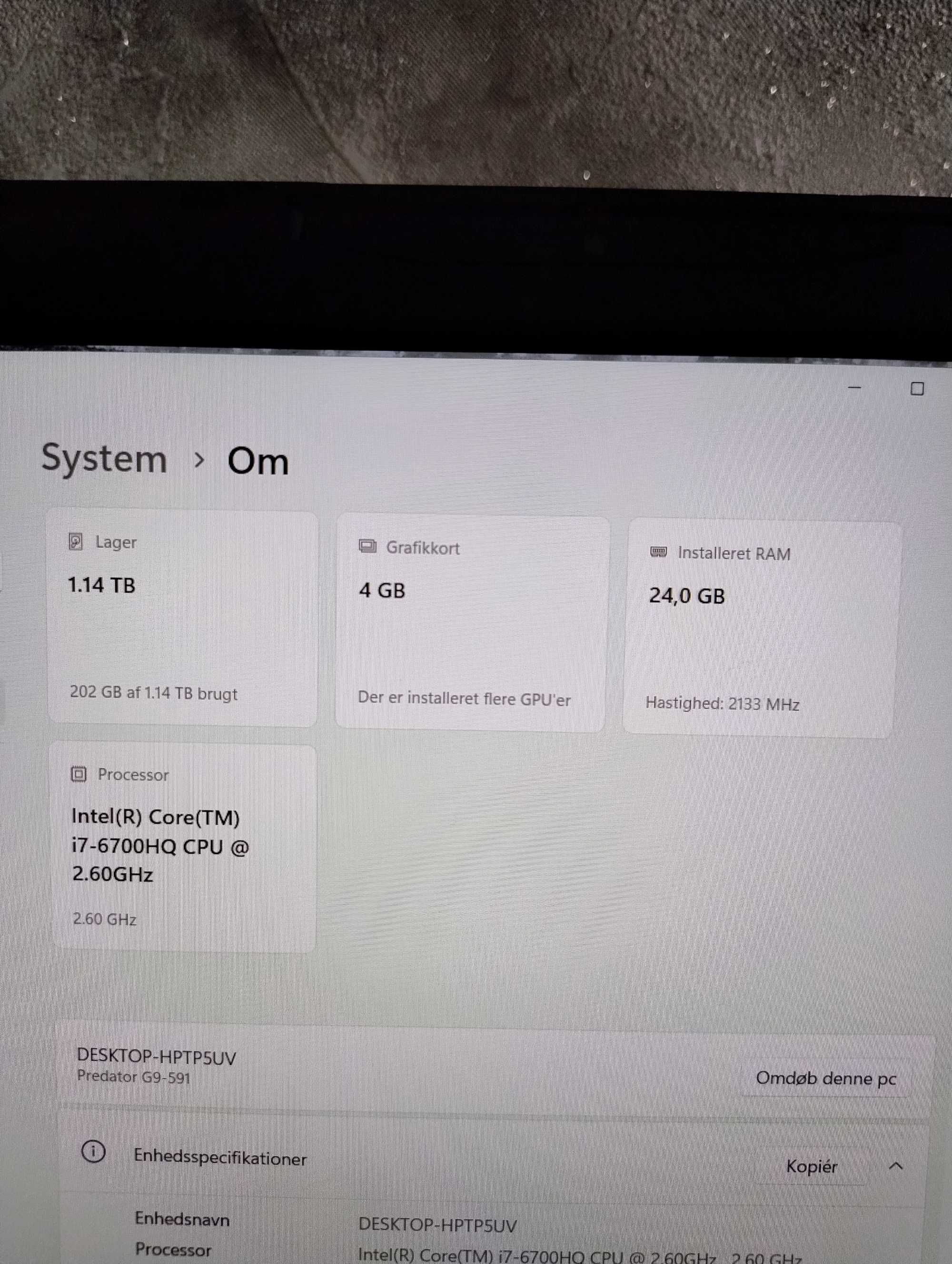 Acer Predator-15 G9/ GTX 980m