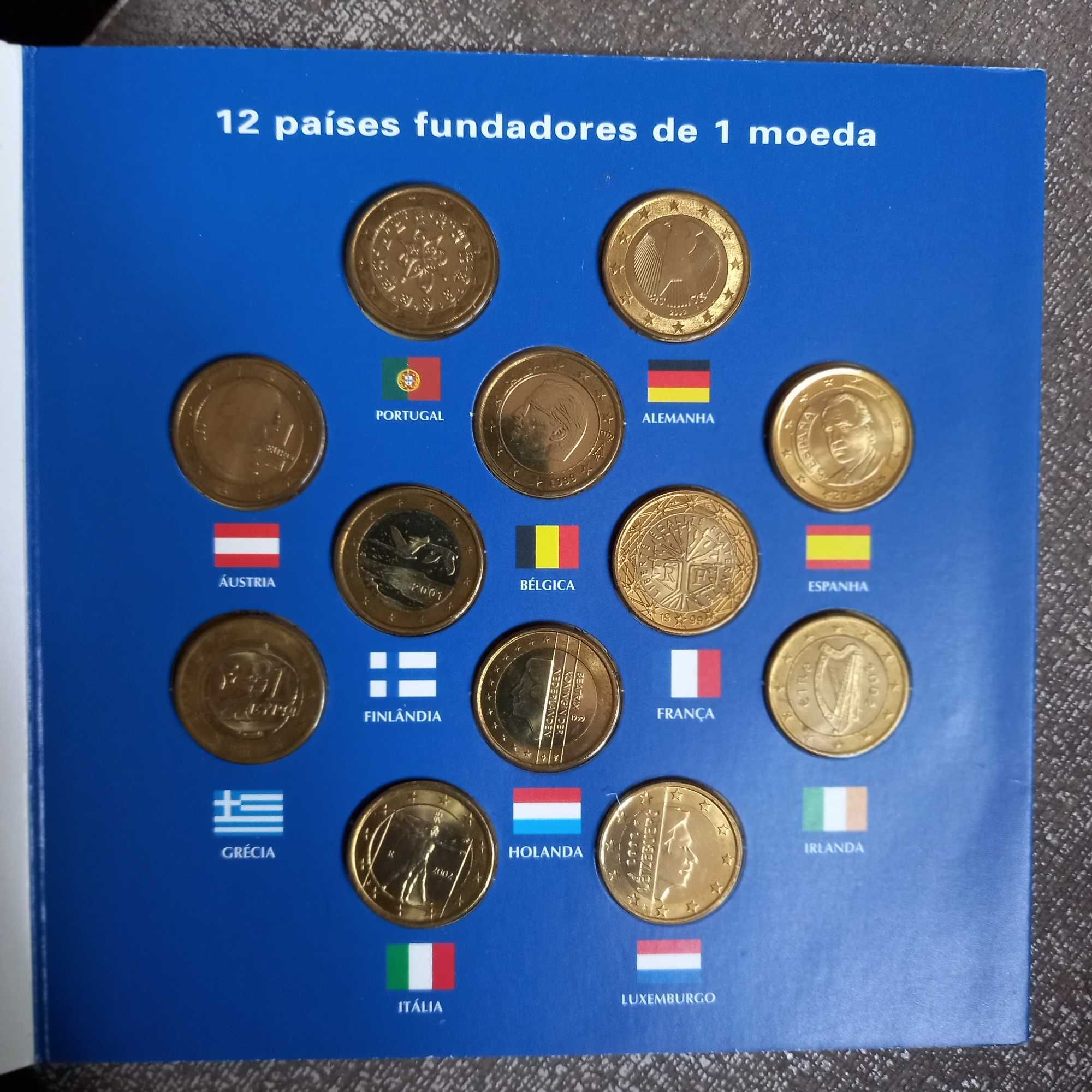 Moedas 1 euro países fundadores