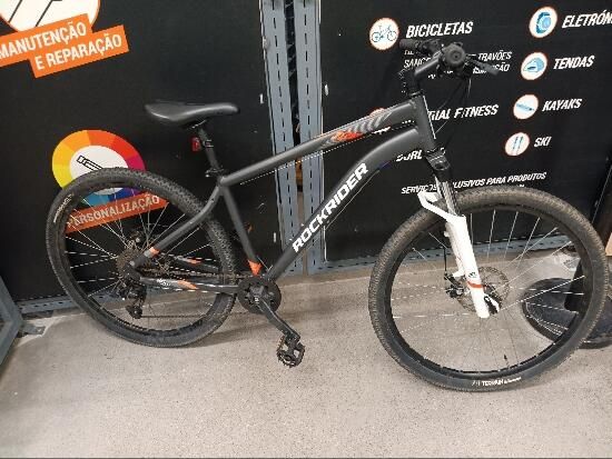 BICICLETA BTT DE PASSEIO ST 120 27,5" CINZENTO/LARANJA