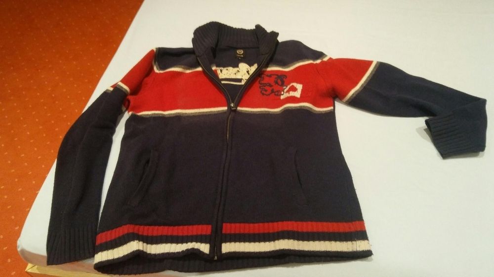 Sweter męski House Xl 80% wełna stylowy ciepły rozpinany kolory
