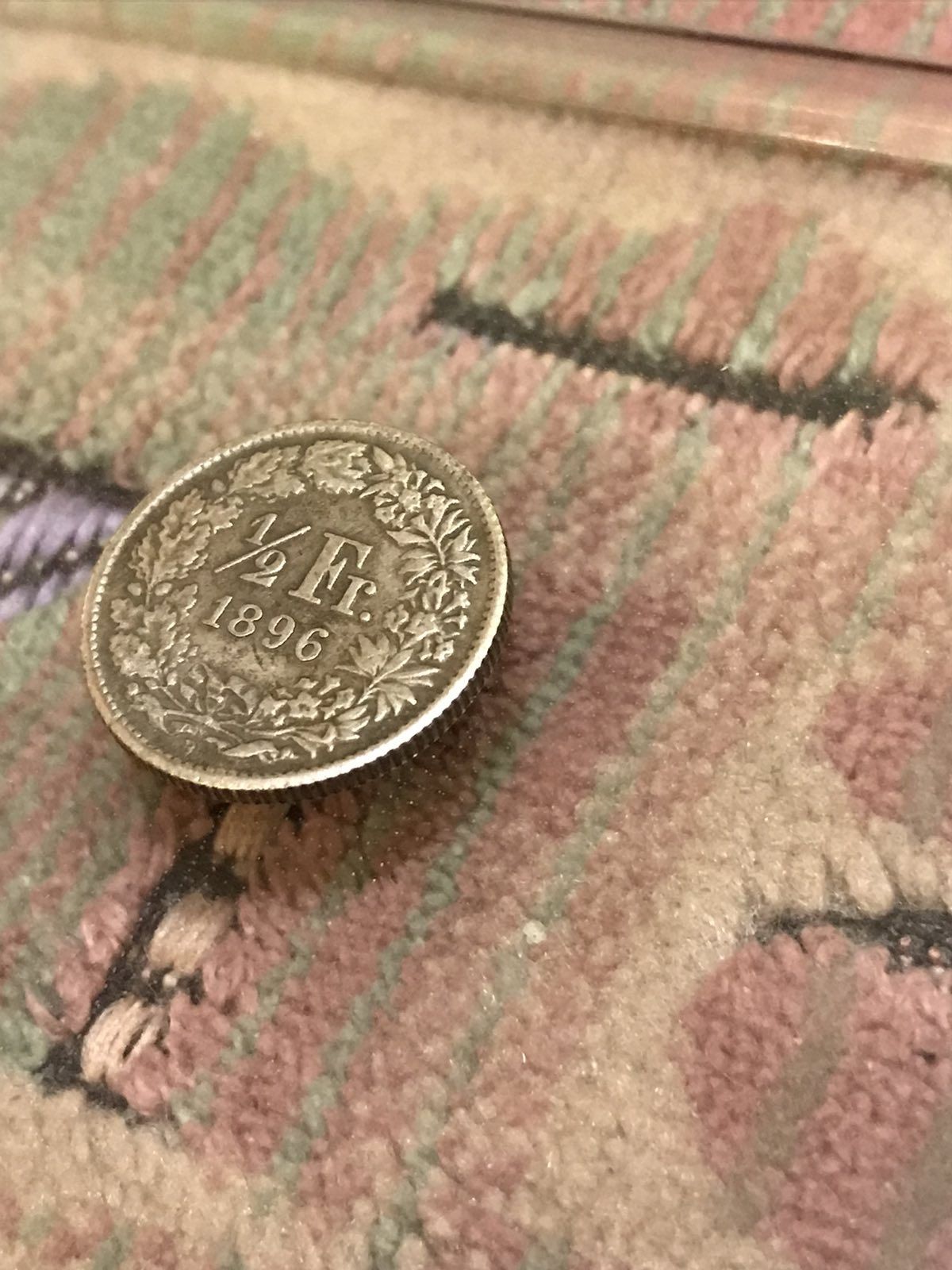 Монета 1/2 Швейцарских франков 1896 года 0,5 CHF