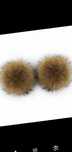 Pompony z jenota naturalnego 2 szt