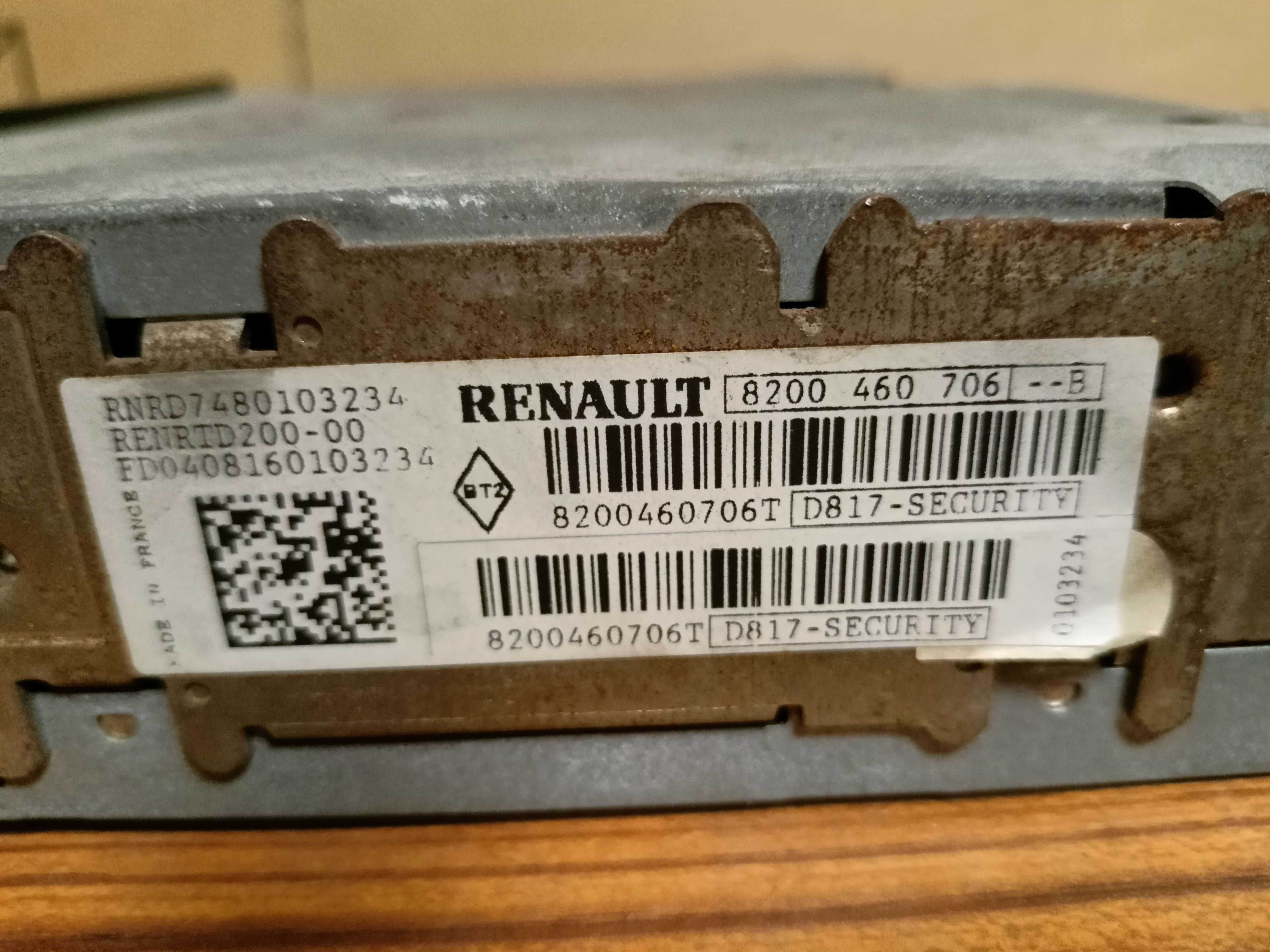 Radio renault kango ll master 2007-,  + kod