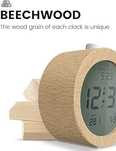Cyfrowy budzik lcd led imitacja drewna okrągły aboveclock 2106r