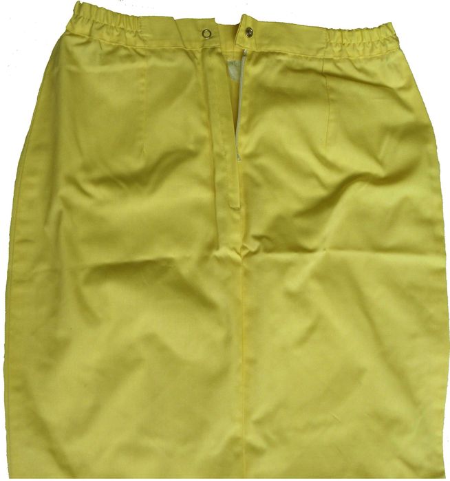 damski komplet żakiet + spódnica kolor żółty, lamowany   r. M