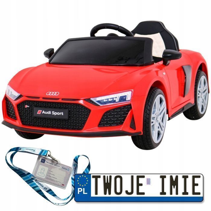 Autko pojazd na akumulator dla Dzieci Audi R8 Lift + Pilot FUNMIX.PL