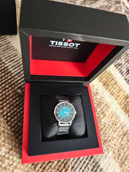 Zegarek Tissot Everytime Lady 34 Turquoise Dial Mesh - nowe!