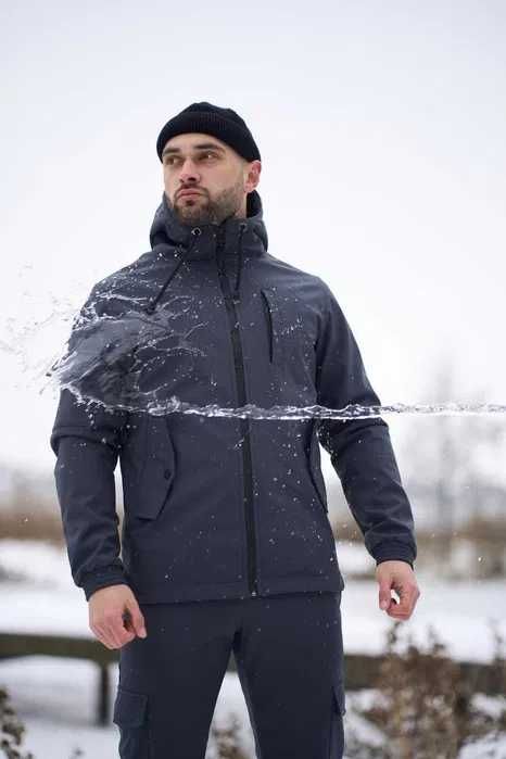 Куртка softshell мужская водоотталкивающая весенняя осенняя ветровка