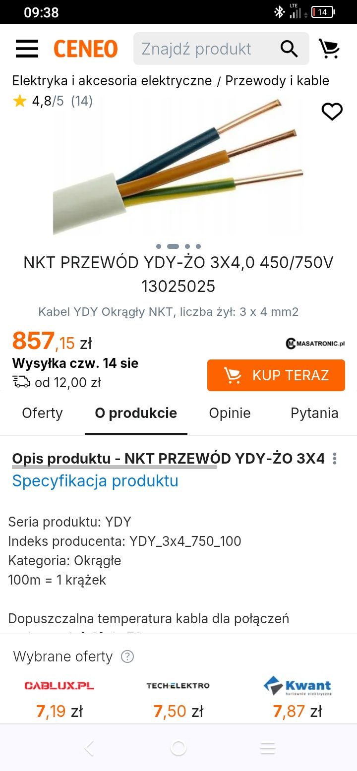 Sprzedam przewód