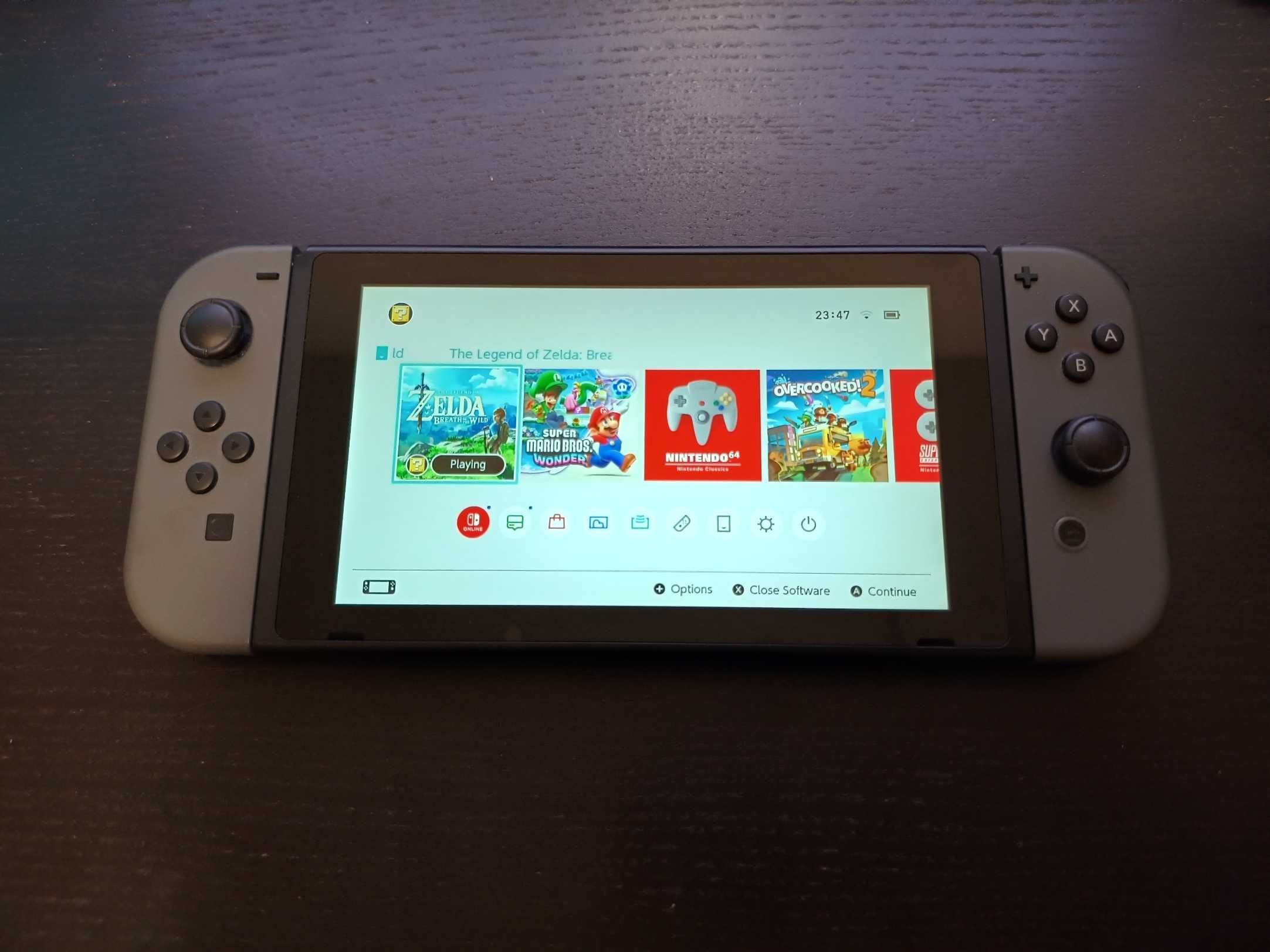 Nintendo Switch V1 preto/cinza + todos os acessórios, excelente estado