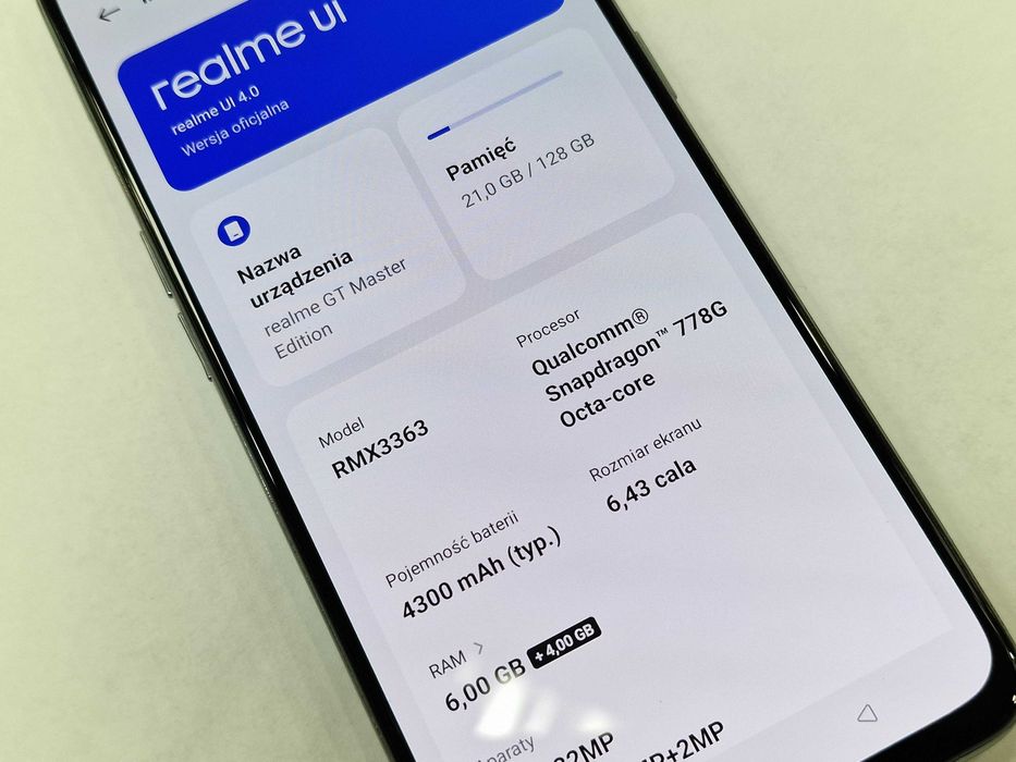 Realme GT Master Edition Dual SIM/ 6GB/ 128GB/ Grade A-/ Grey