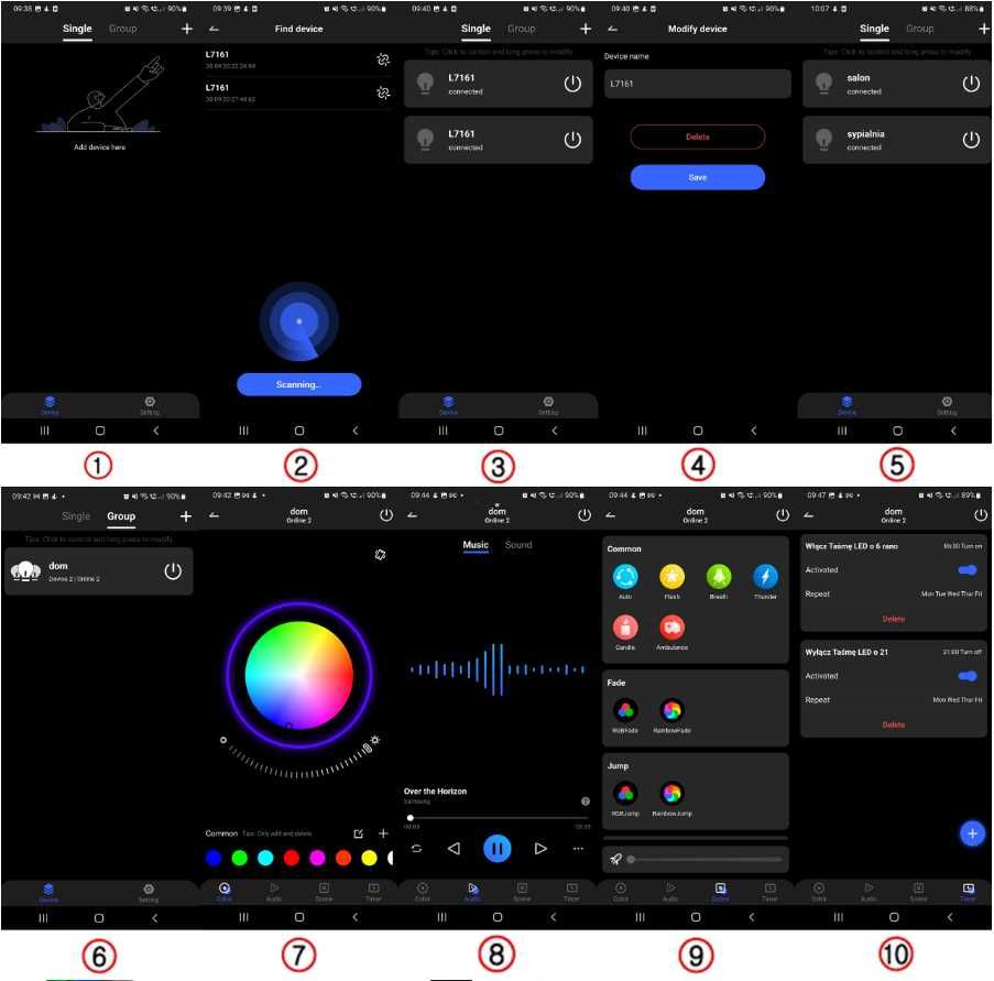 Taśma LED 20M RGB 5050 Bluetooth Aplikacja Mobilna