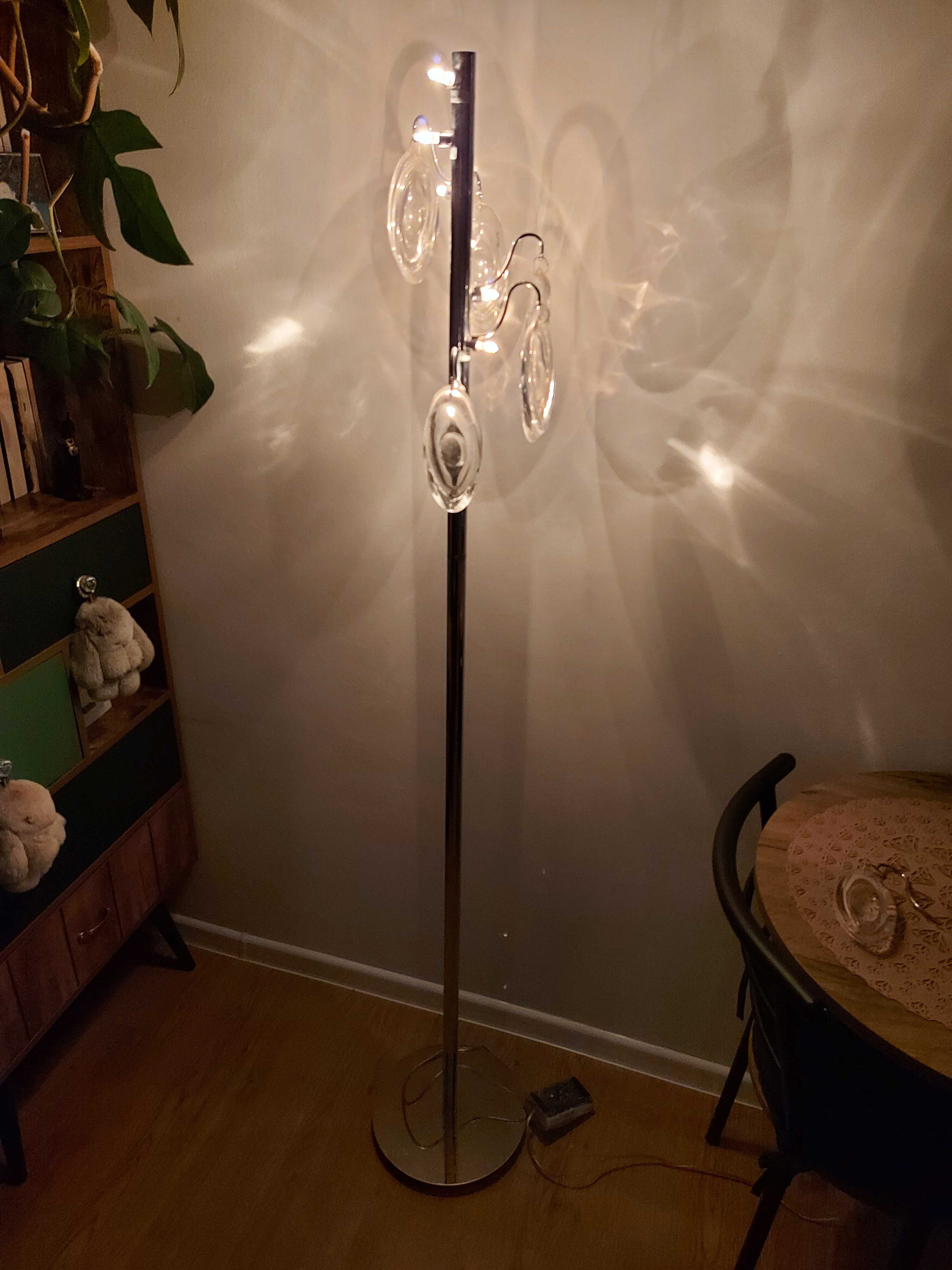 Lampa stojąca ze szklanymi soplami - 1,6 m (do naprawy)