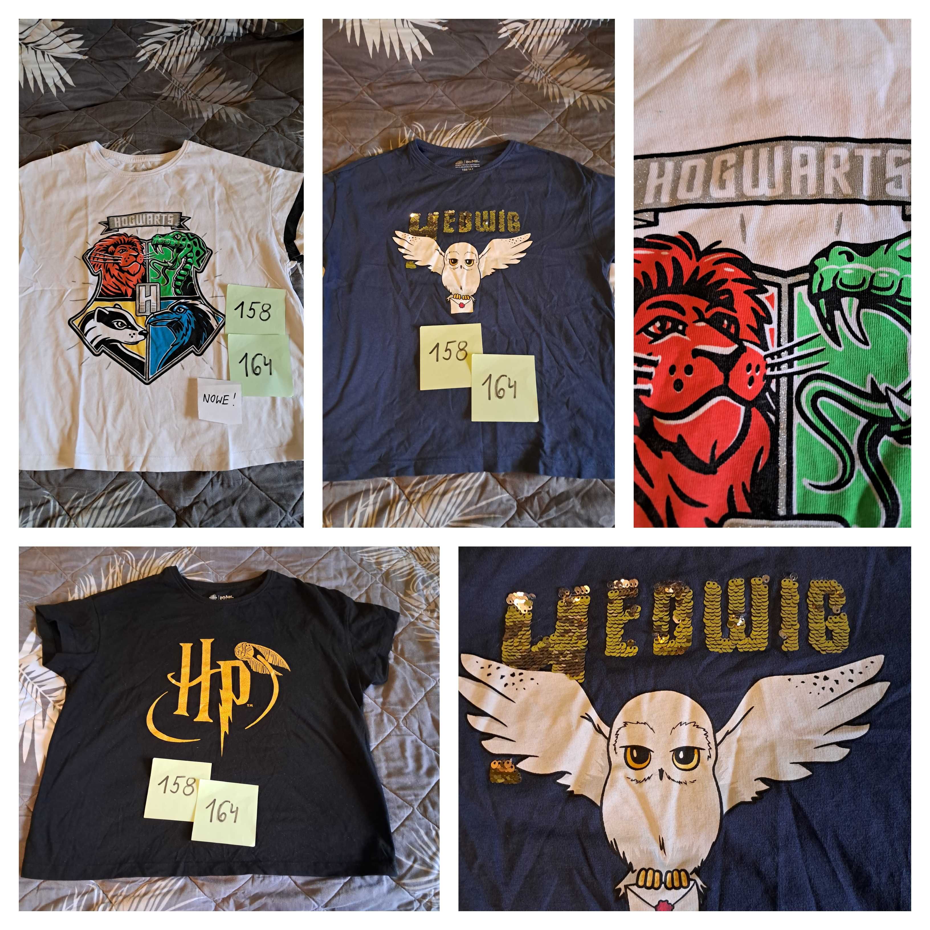 Koszulki bluzki t-shirty dziewczęce Harry Potter Hedwiga 158 164