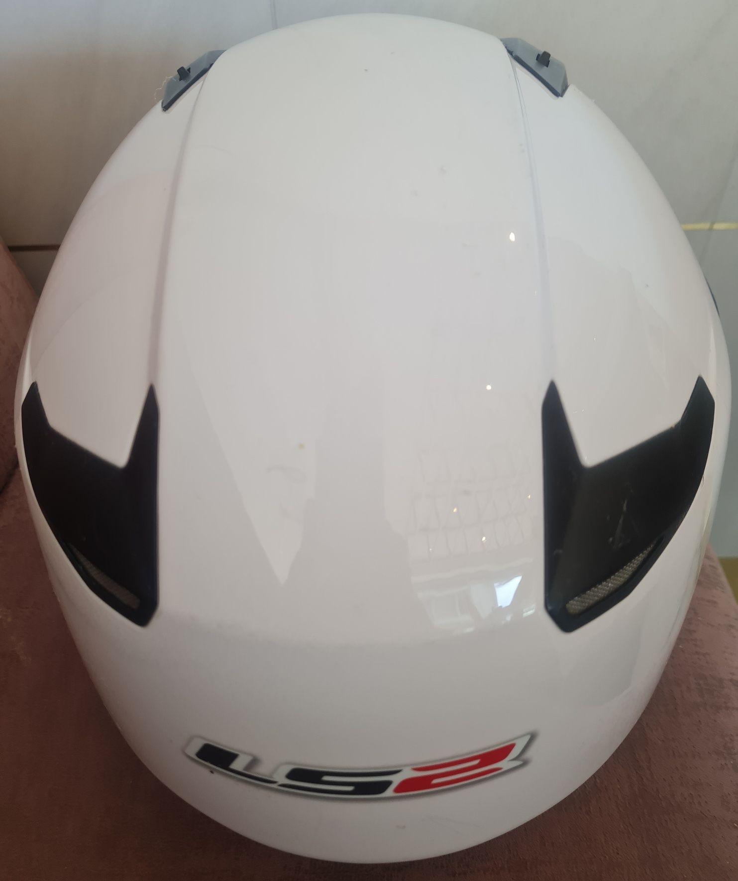 Capacete L52 em branco com dupla viseira