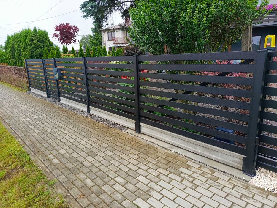 Ogrodzenie palisadowe, nowoczesne z montażem - palisada