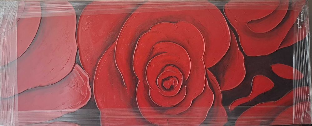 Tela com relevo em tons de vermelho