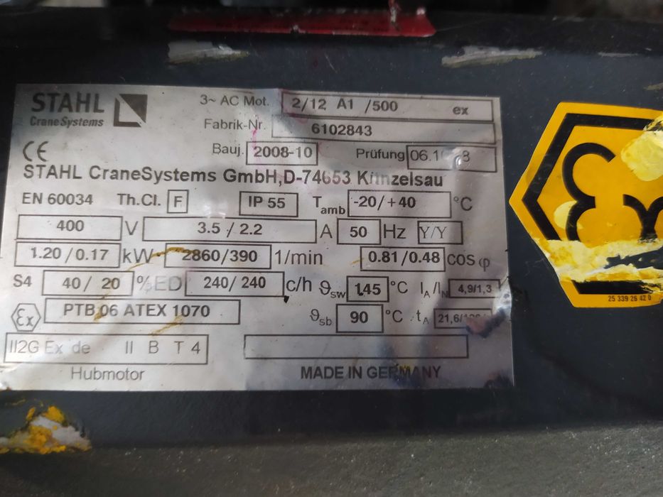 Wciągarka wciąg demag Stahl St 2002 suwnica