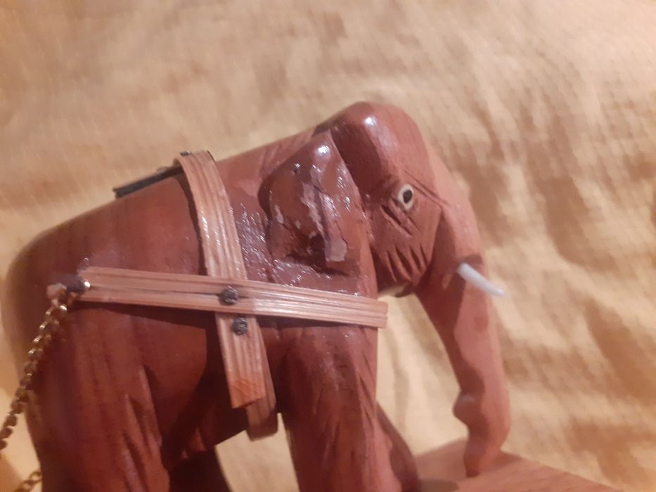 Деревянная подставка для ручек в форме слона статуэтка ручная работа