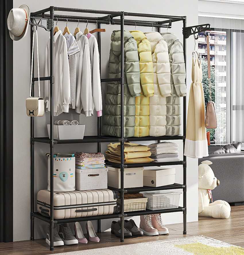 Вішалка для одягу Simple Coat Rack Double Row Вішалка з полицями