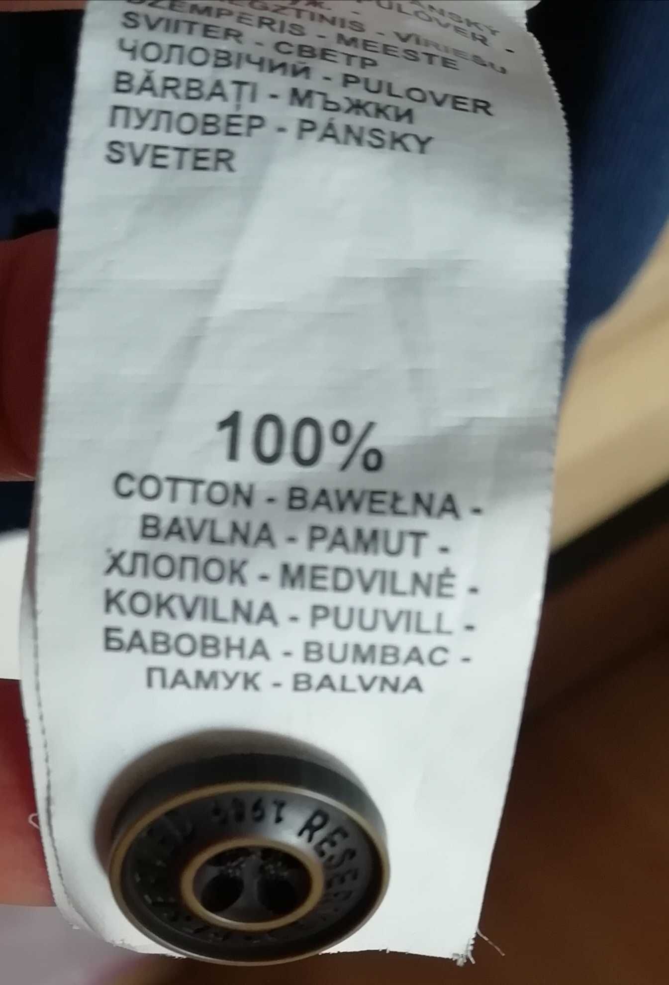 kardigan sweter rozpinany męski Reserved z kieszeniami rozmiar L/XL