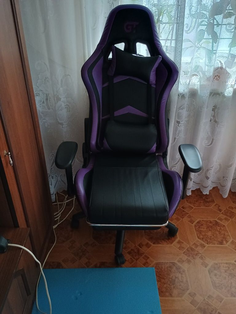 Кресло компутерное новое Кресло GT RACER X-2324 Fabric Black/Gray