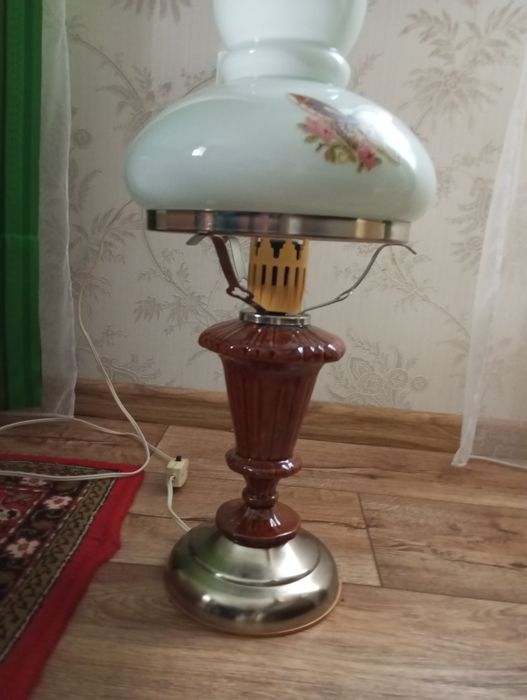 Лампа настільна скло кераміка