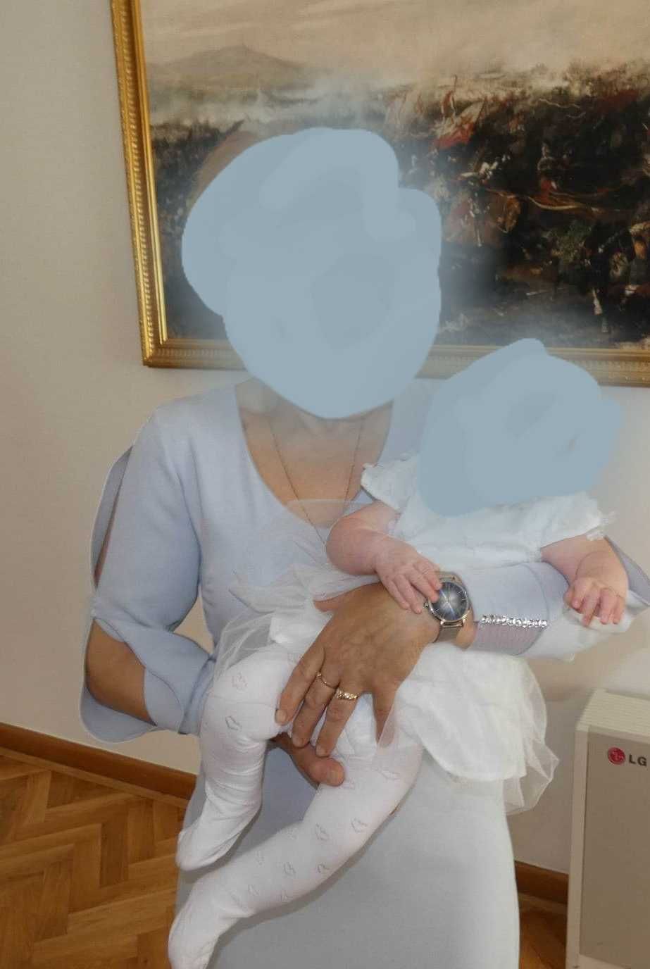 Elegancka sukienka L 40 błękitna mama panny młodej matka chrzestna