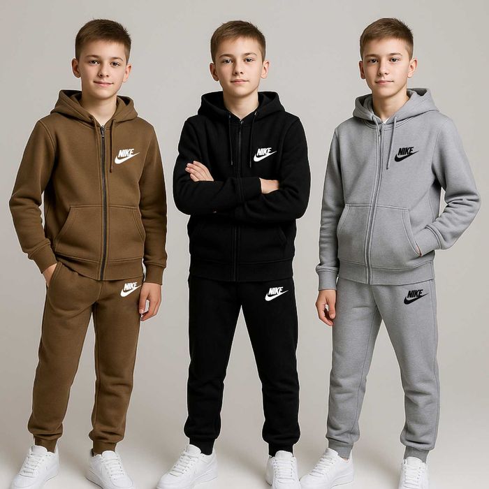 Теплий Костюм на флісі для хлопчика 146-164 см Найк Пума Туреччина