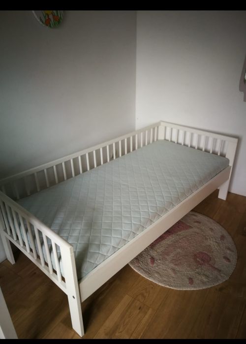 Łóżko dziecięce ikea gulliver 160/80 materac pokrowiec 2 przescieradła