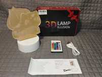 Lampka - Lampa LED RGB 3D - Pokemon - Bulbasaur