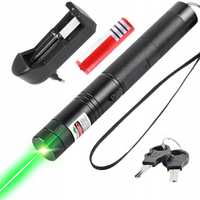 Laser Wskaźnik Laserowy Zielony Mocny Laser Pointner Akumulatorowy