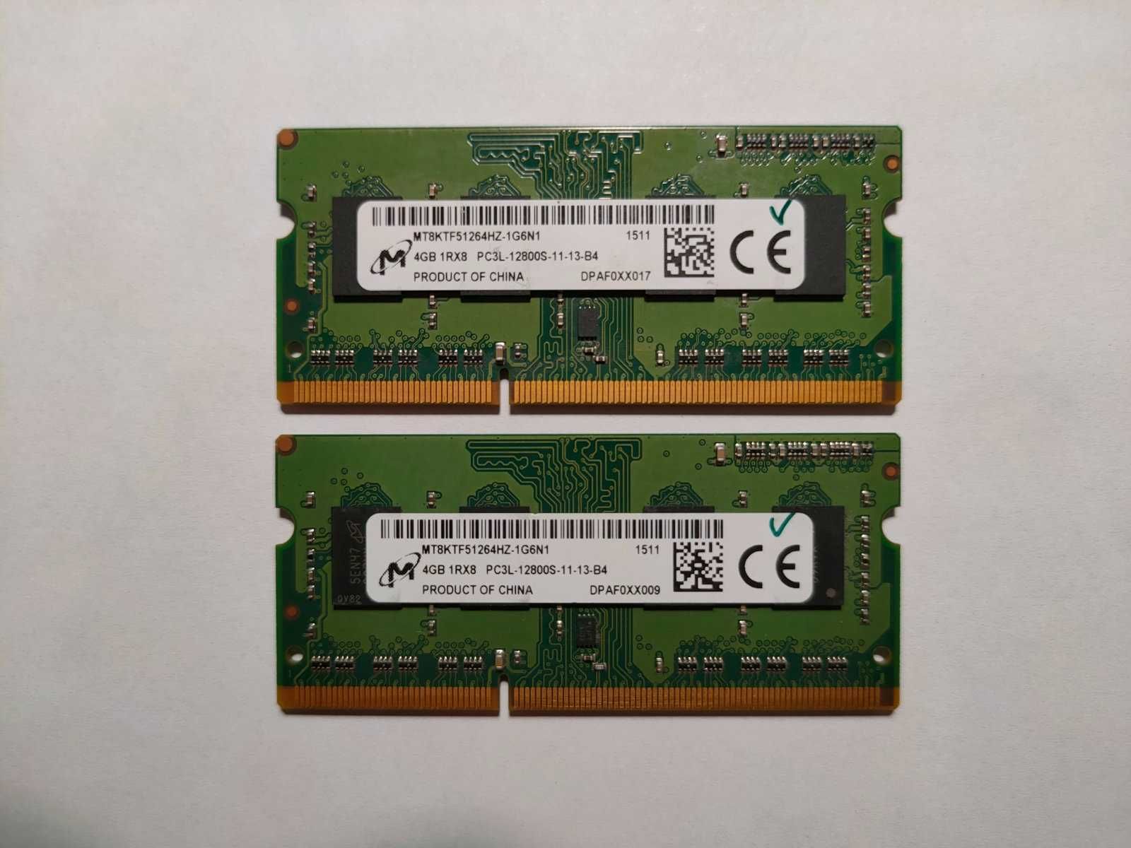 Оперативна пам'ять 8GB (2x4GB) DDR3L 1600MHz до ноутбука