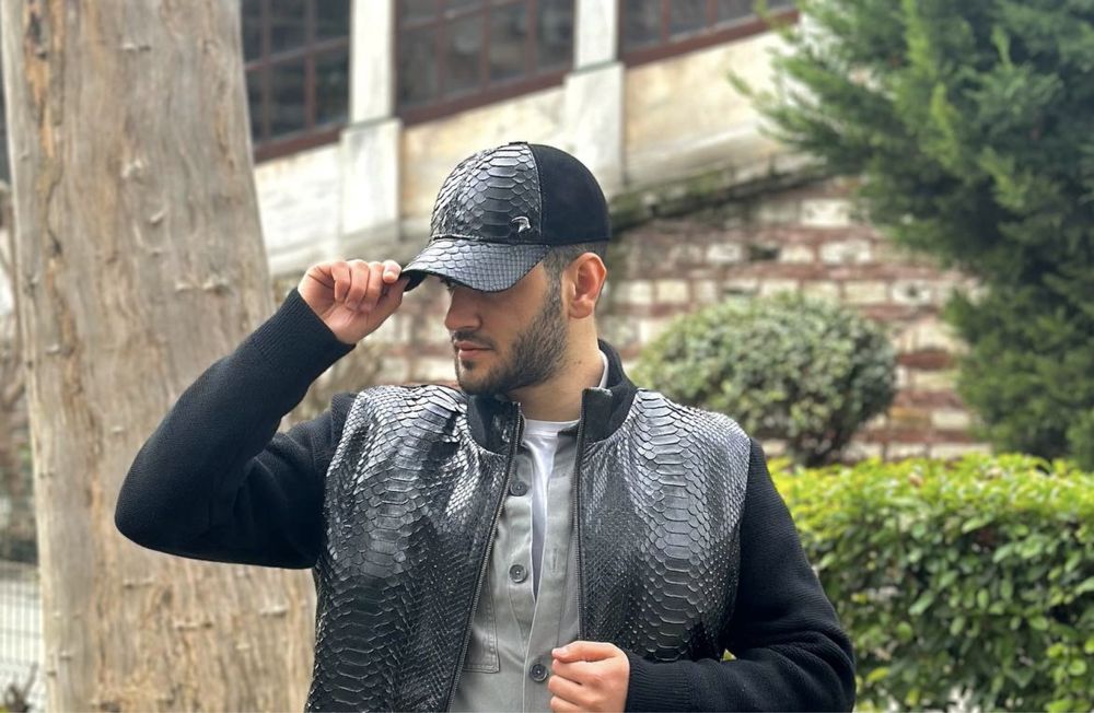 Кепка Stefano Ricci из кожи питона мужская