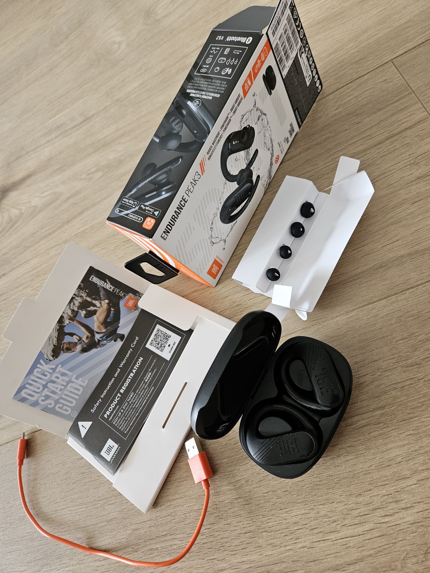 Słuchawki bezprzewodowe dokanałowe JBL Endurance Peak 3 Czarny
