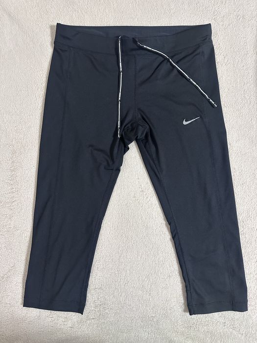 Легінси Nike running M, спортивні капрі, чорні