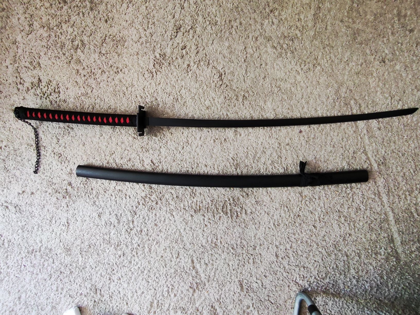 Katana/espada de metal Kurosaki Ichigo Bleach versao longa 142cm nova
