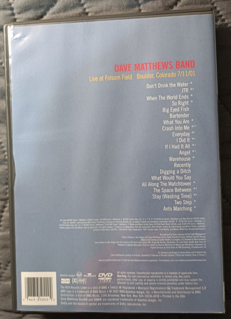 Dave Matthews Band "Live at Folson Field Boulder Colorado" DVD