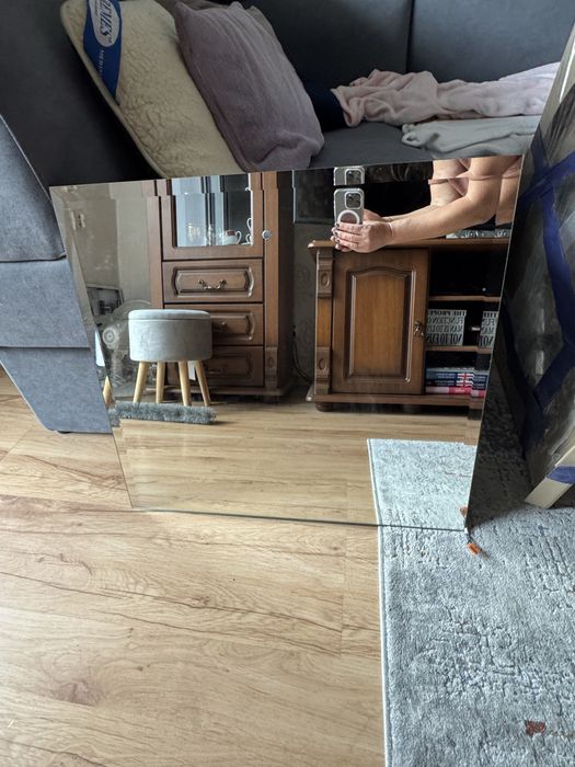 Lustro łazienkowe z ledami i lampką NOWE