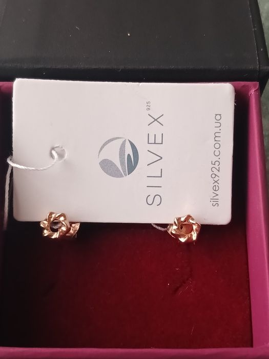 Сережки срібні в позолоті