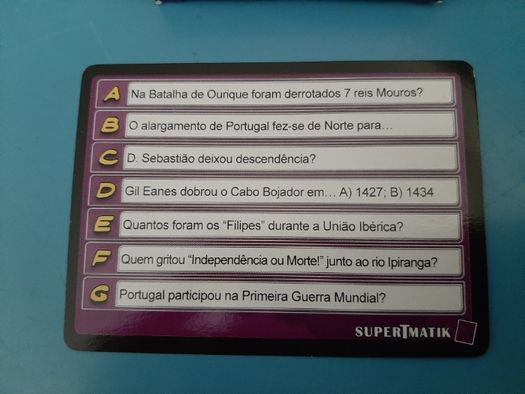 Jogo cartas escolar SuperTMatik História de Portugal