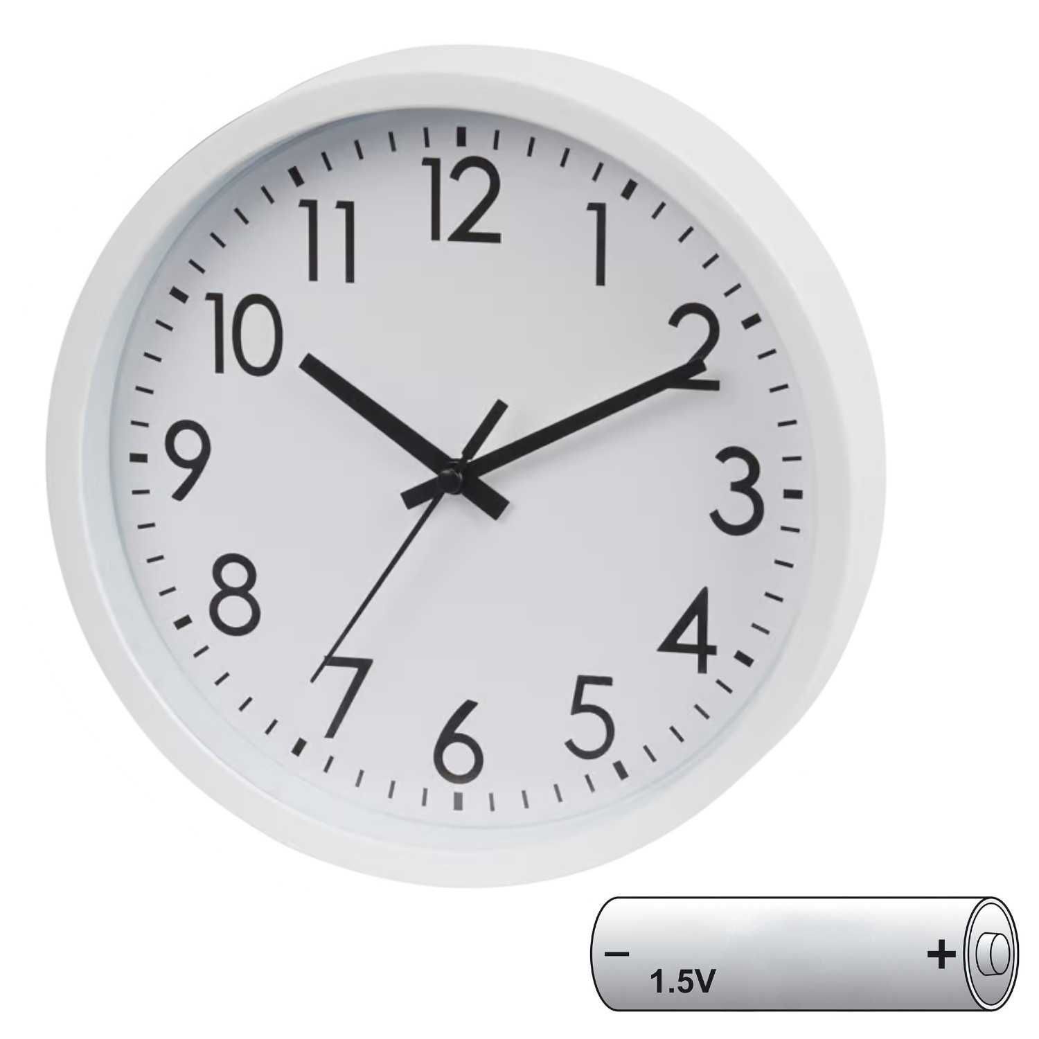 Tik-tak ścienny zegar na ścianę biały wall clock gratis bateria