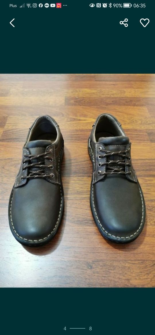 Skórzane Buty Męskie Lekkie Wygodne Comfort 2*