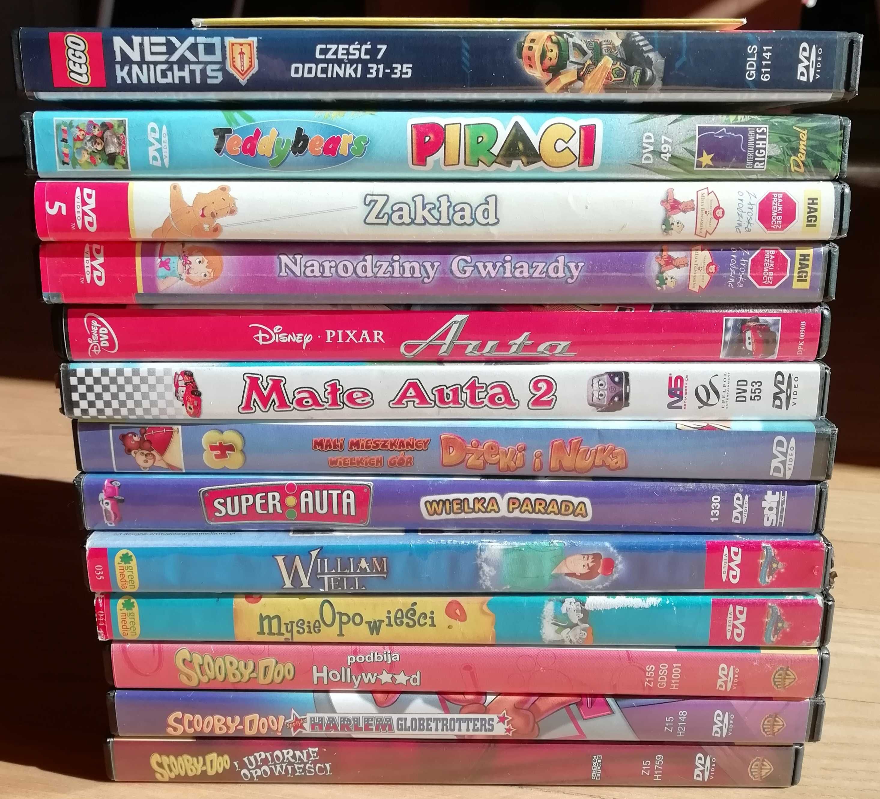 13x BAJKI na DVD SCOOBY-DOO, Auta, Miś Benjamin ZESTAW