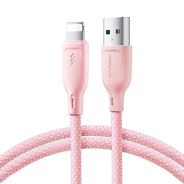Kabel Joyroom Multi-Color Series SA34-AL3 USB-A / Lightning 3A 1m - ró
