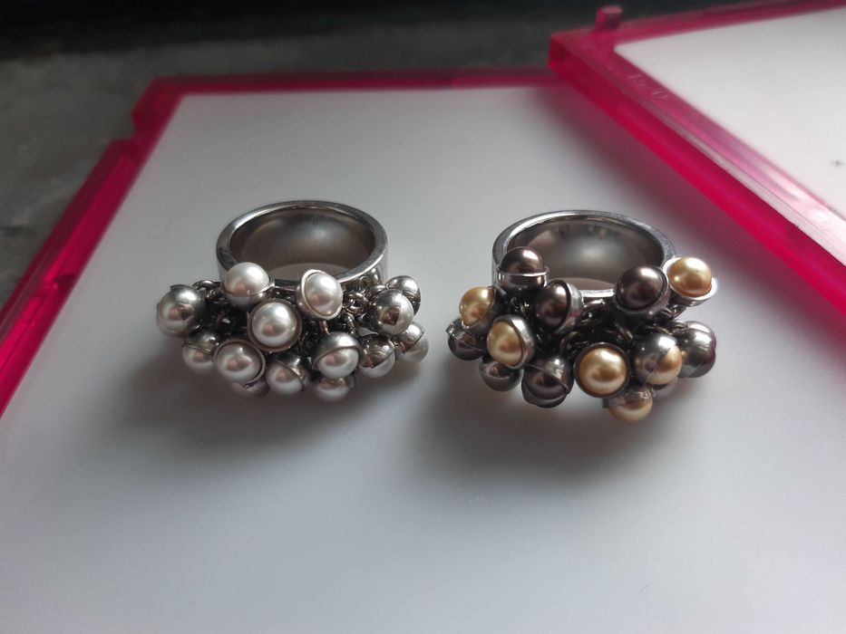 Conjunto 2 anéis em aço, original Swatch, em estado novo