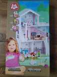 NOWY duży drewniany domek 80x60 dla lalek lalki mebelki doll house Ele