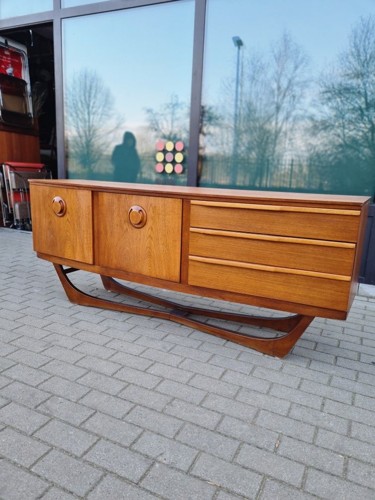 Komoda tekowa,sideboard,Beautility,Wielka Brytania,lata 60,mid-century