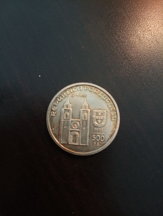 500 escudos  - 800 Aniversário Santo António	- Portugal 1995 - Prata